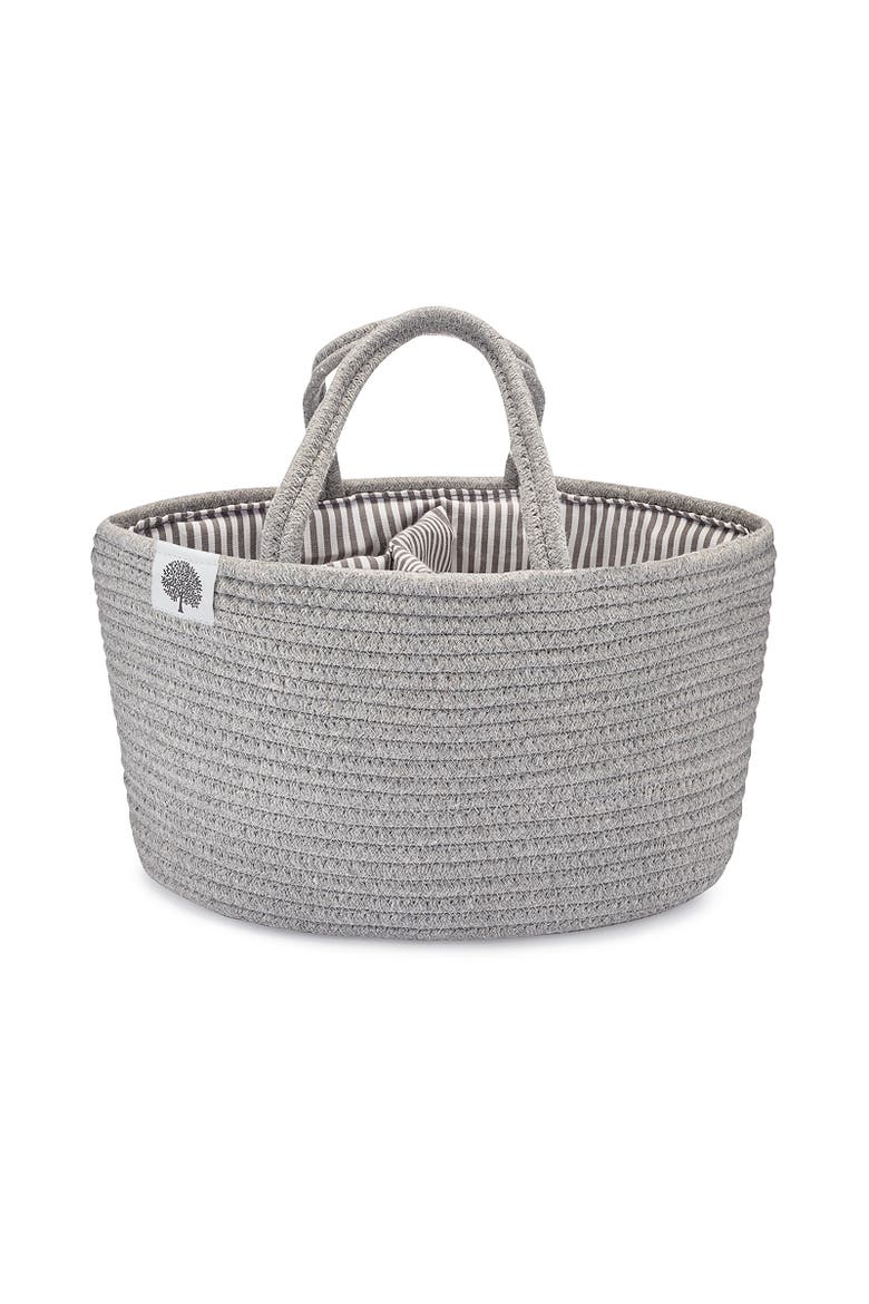 Rope Diaper Caddy, Main, color, Gray