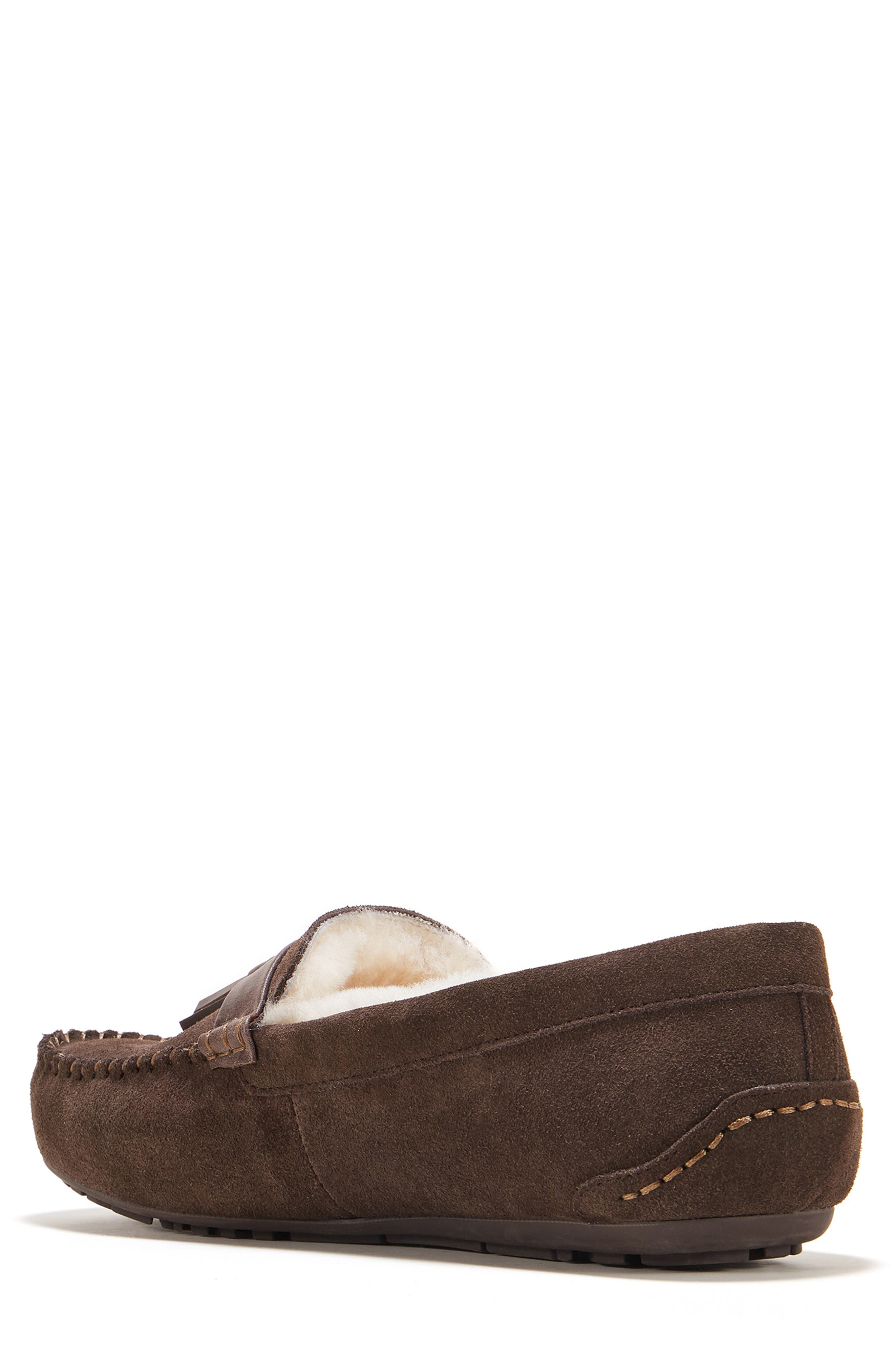 Hamilton Genuine Shearling Lined Tassel Loafer, Alternate, color, BEVA
