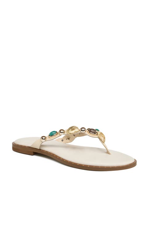 Solane Stone T Strap Sandal