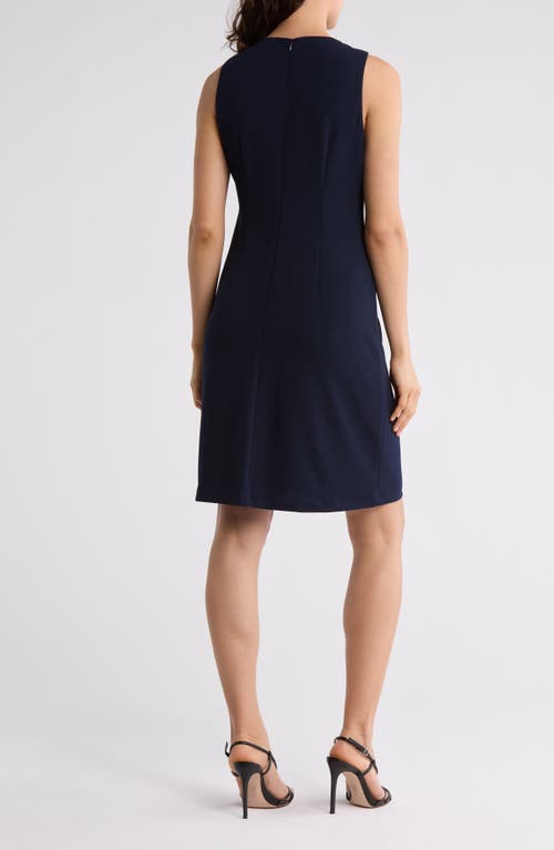 ELIZA J ELIZA J SLEEVELESS SCALLOPED SHIFT DRESS
