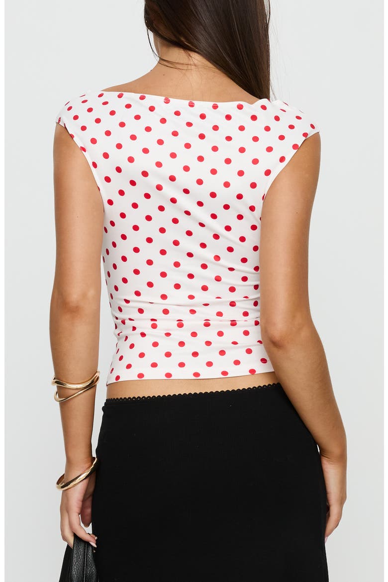 Cheirosa Boat Neck Top, Alternate, color, WHITE / RED