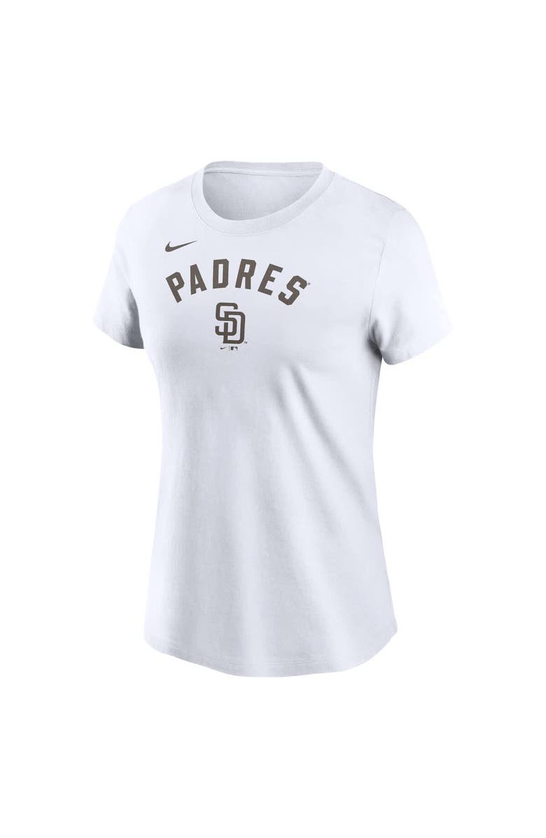 Nike Women's Nike White San Diego Padres Team Arch T-Shirt, Alternate, color, White