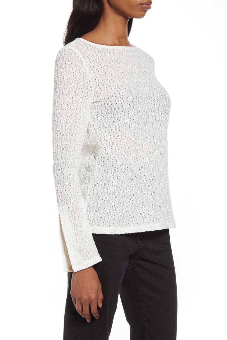 Long Sleeve Lace Top, Alternate, color, IVORY