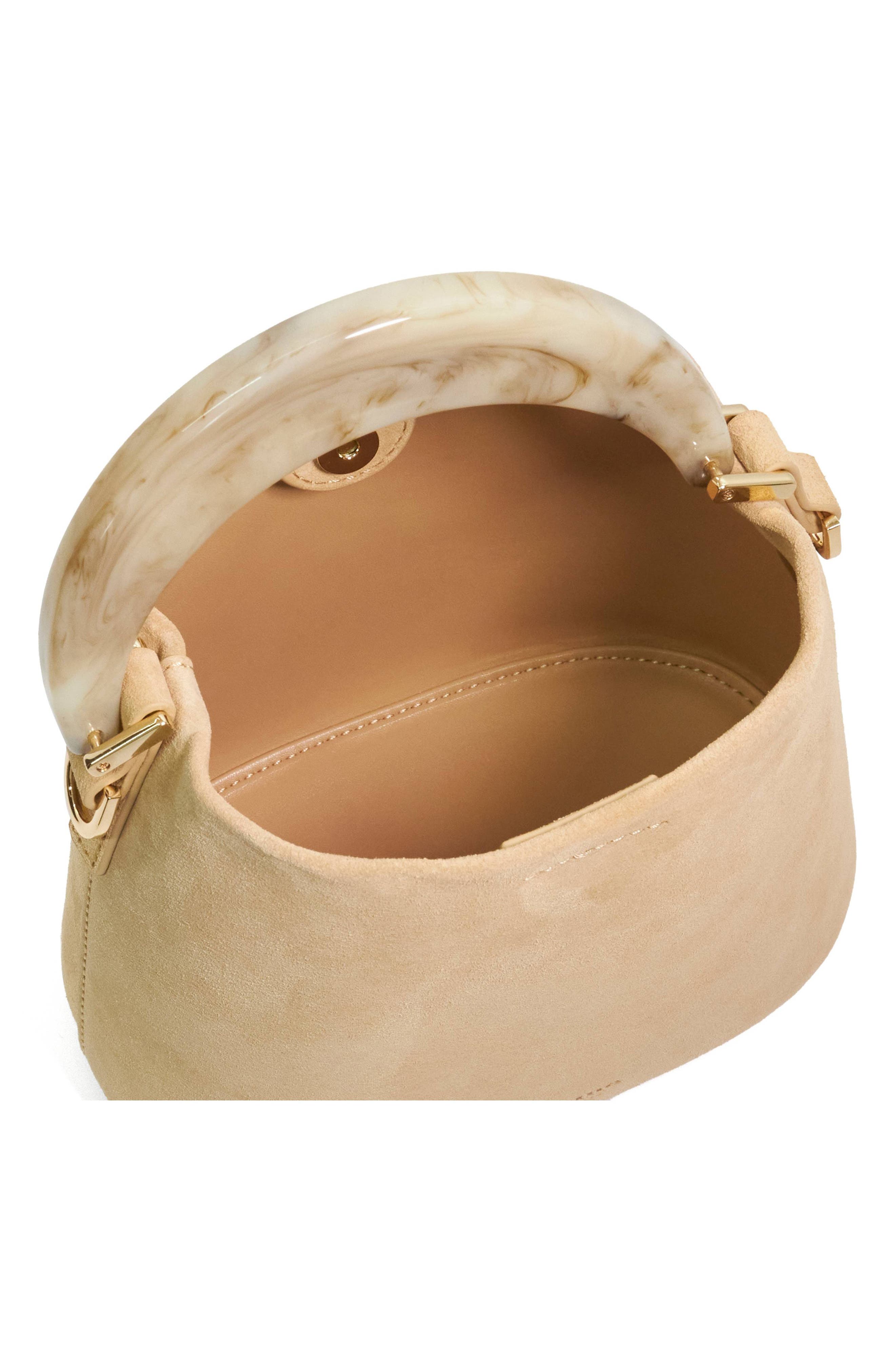 Dharla Leather Top Handle Bag, Alternate, color, TAUPE