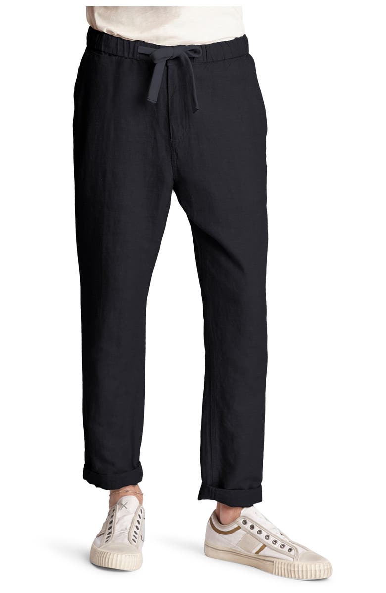 John Varvatos Star USA Robbie Tailored Slim Fit Linen Blend Pants, Main, color,