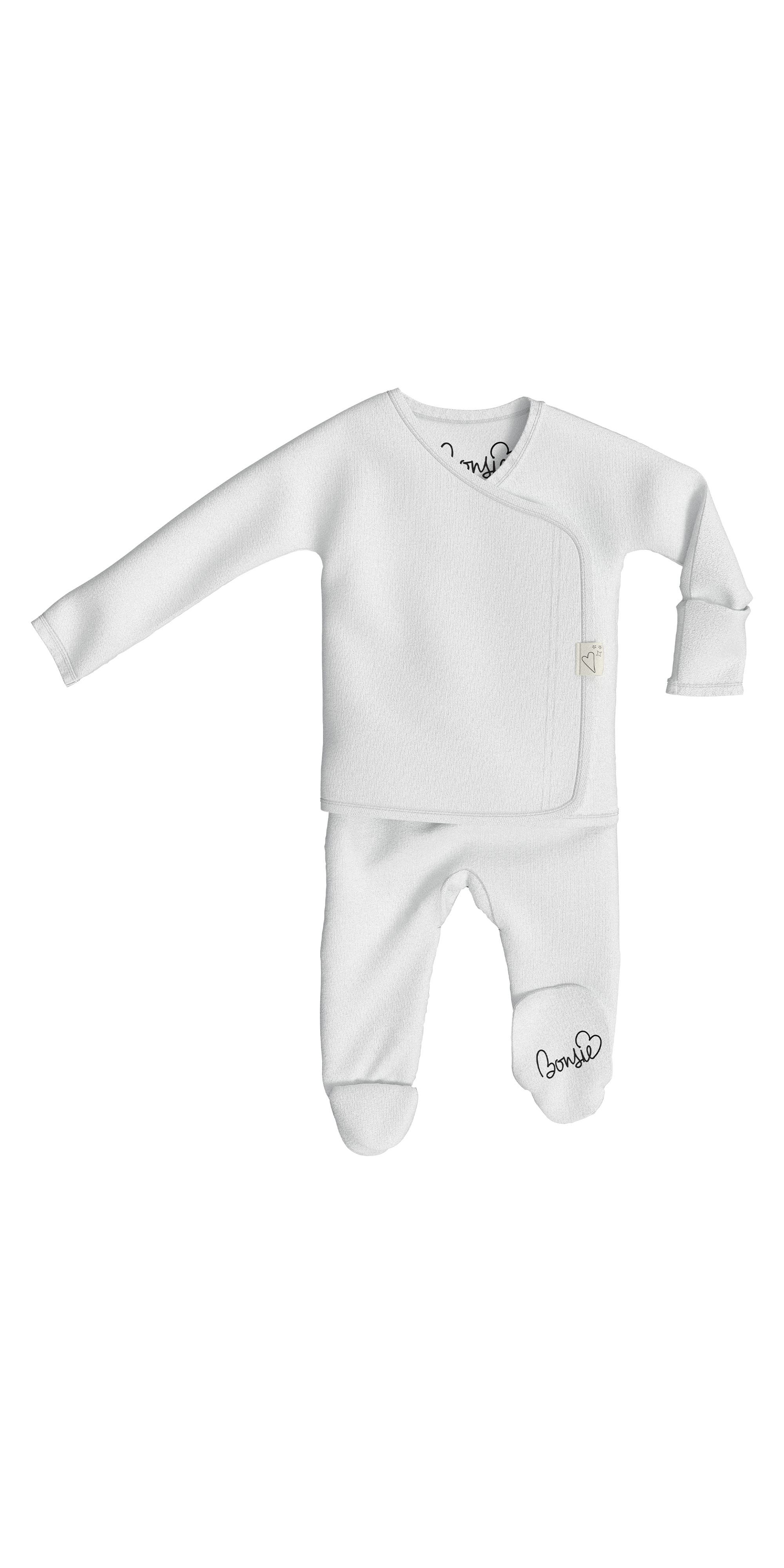 Bonsie Baby Skin to Skin Girl or Boy, Footie in Milk 