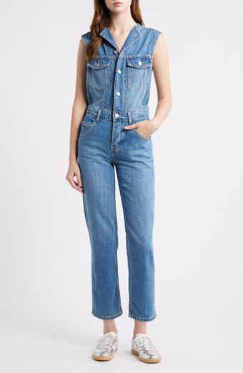 Free People All You Need Denim Jumpsuit