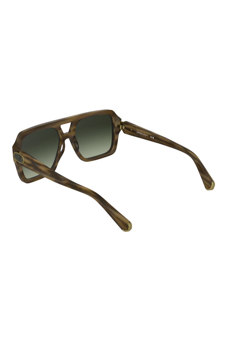 Elisa 57mm Gradient Aviator Sunglasses, Alternate, color, STRIPED SAND
