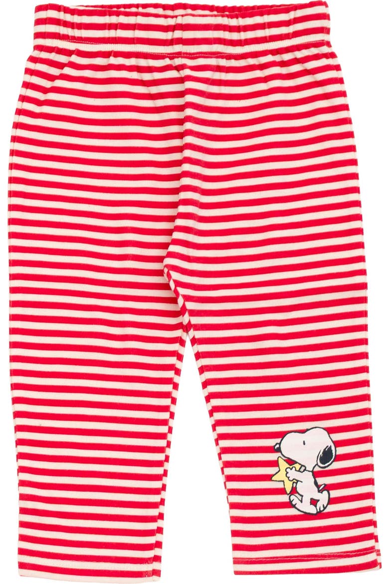 Christmas Bodysuit Pants and Hat Set, Alternate, color, Snoopy Cream Red