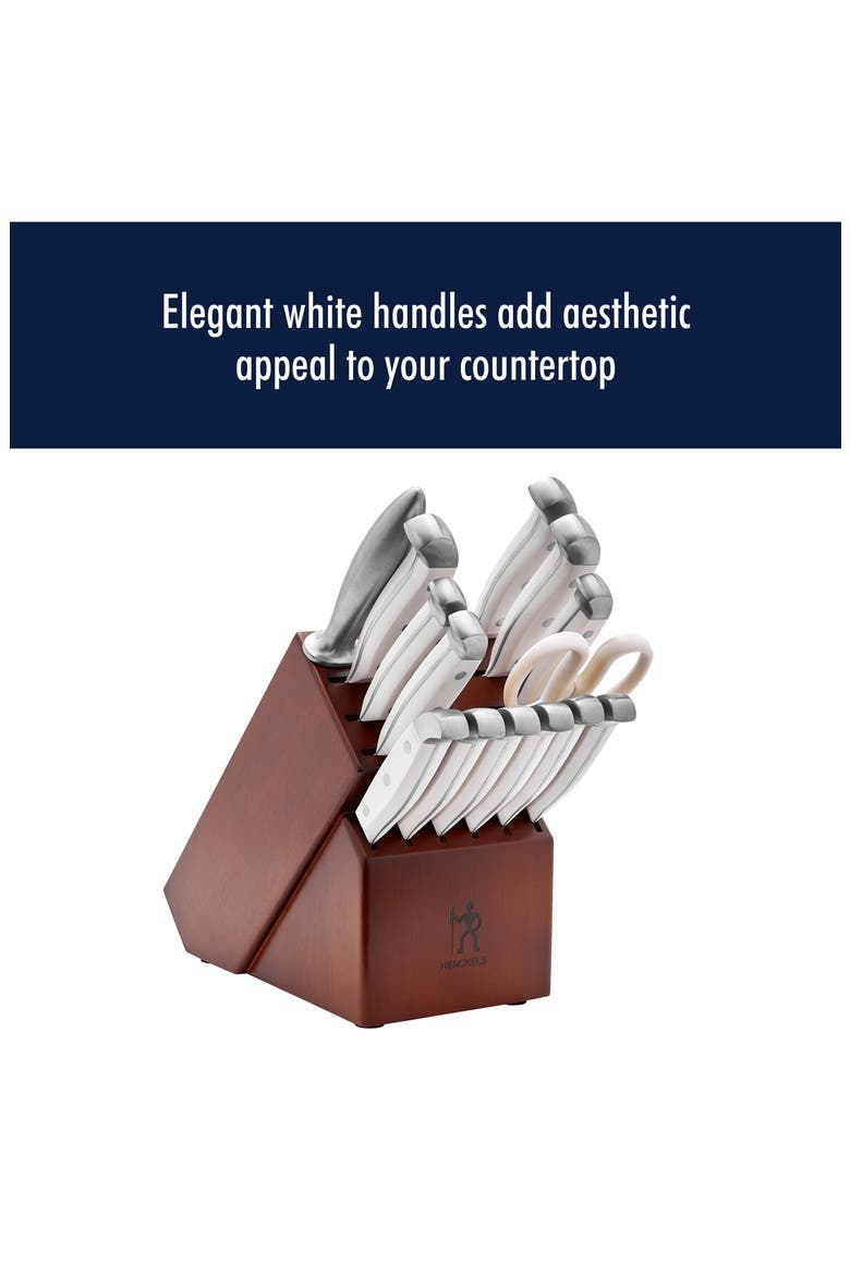 Statement 15-Piece Knife Block Set, Alternate, color, WHITE