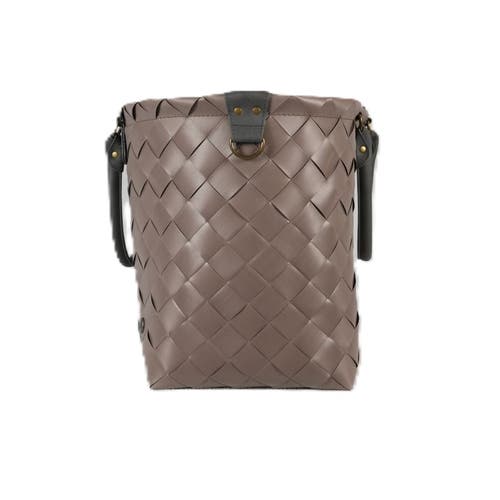 Shop Handed By Saint Tropez Recycled Plastic Weekender Bag In Stone Brown