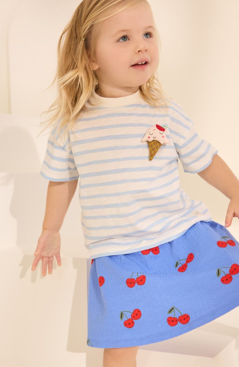 NEXT Kids' Ice Cream Cone Embellished Cotton Graphic T-Shirt & Print Skirt Set, Alternate, color,