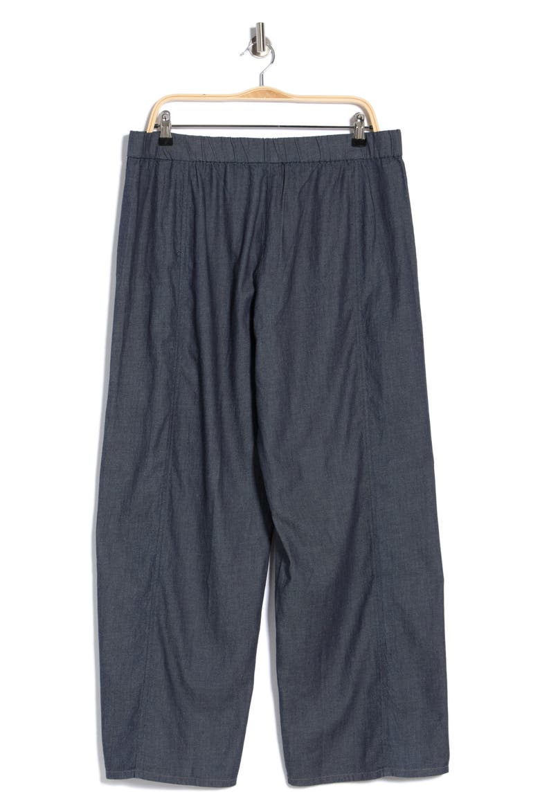 Organic Cotton Twill Ankle Wide Leg Pants, Alternate, color, DENIM