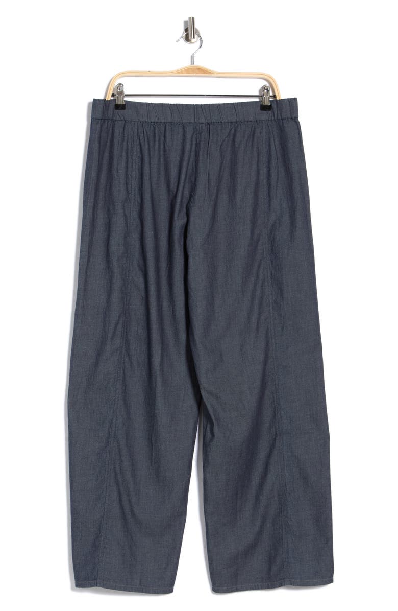 Eileen Fisher Organic Cotton Twill Ankle Wide Leg Pants, Alternate, color, Denim