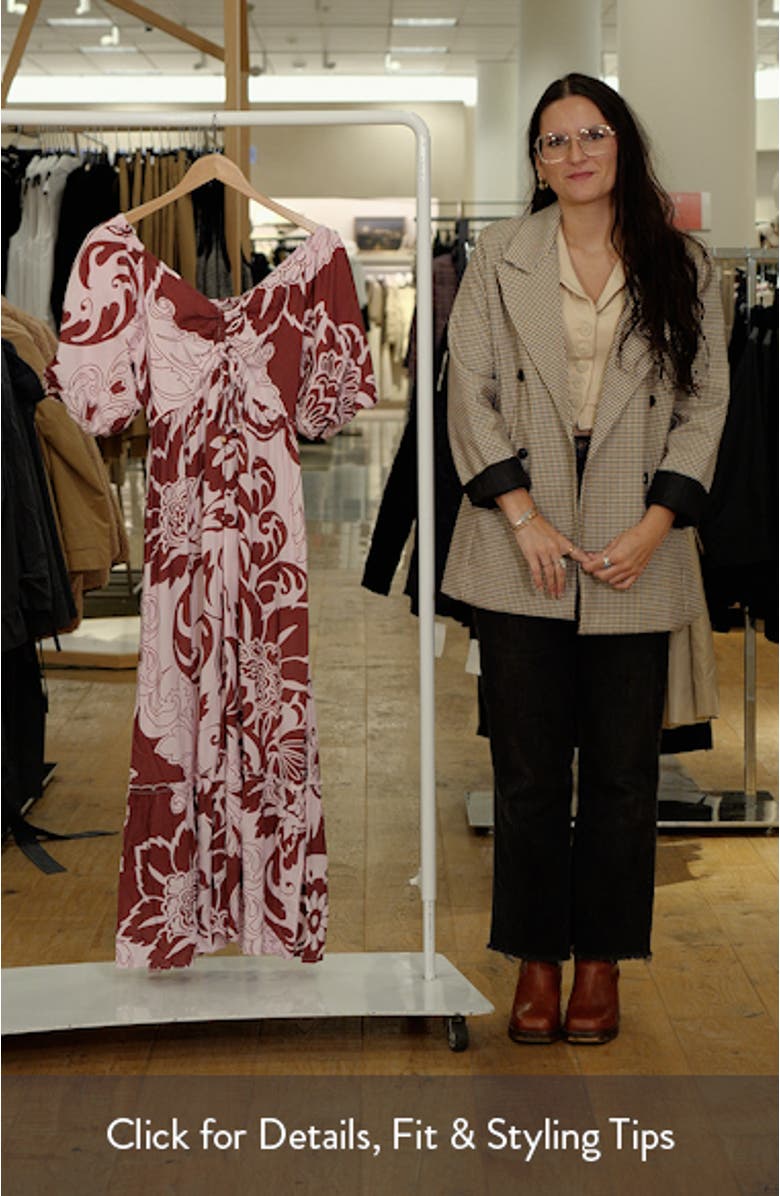 Shanae Print Maxi Dress, sales video thumbnail