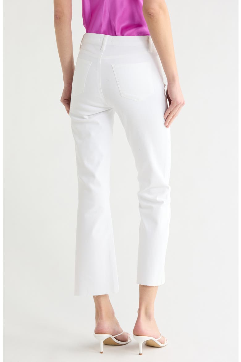 Kendra Coated High Waist Crop Flare Jeans, Alternate, color, BLANC COATED