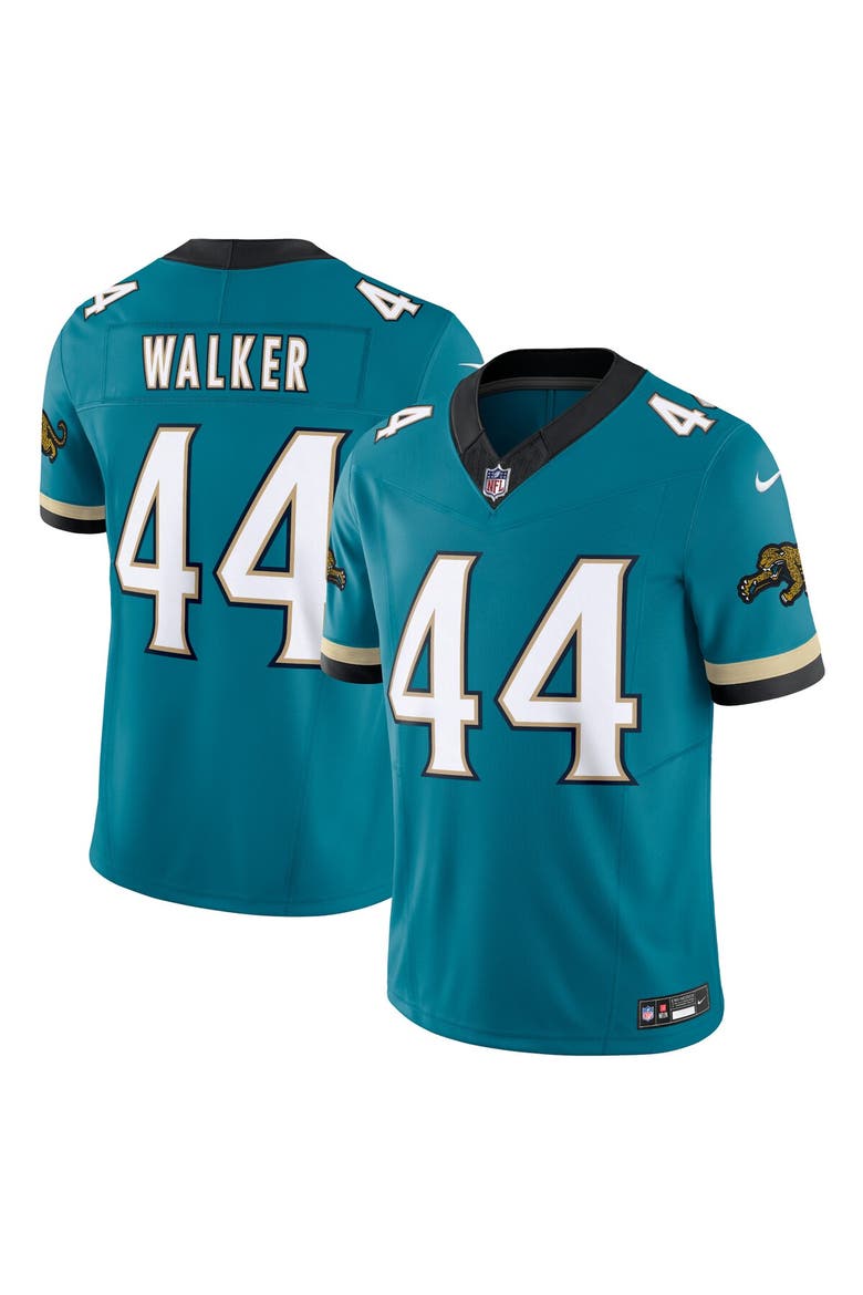 Men's Nike Travon Walker Teal Jacksonville Jaguars Prowler Throwback Vapor F.U.S.E. Limited Jersey, Main, color, Teal