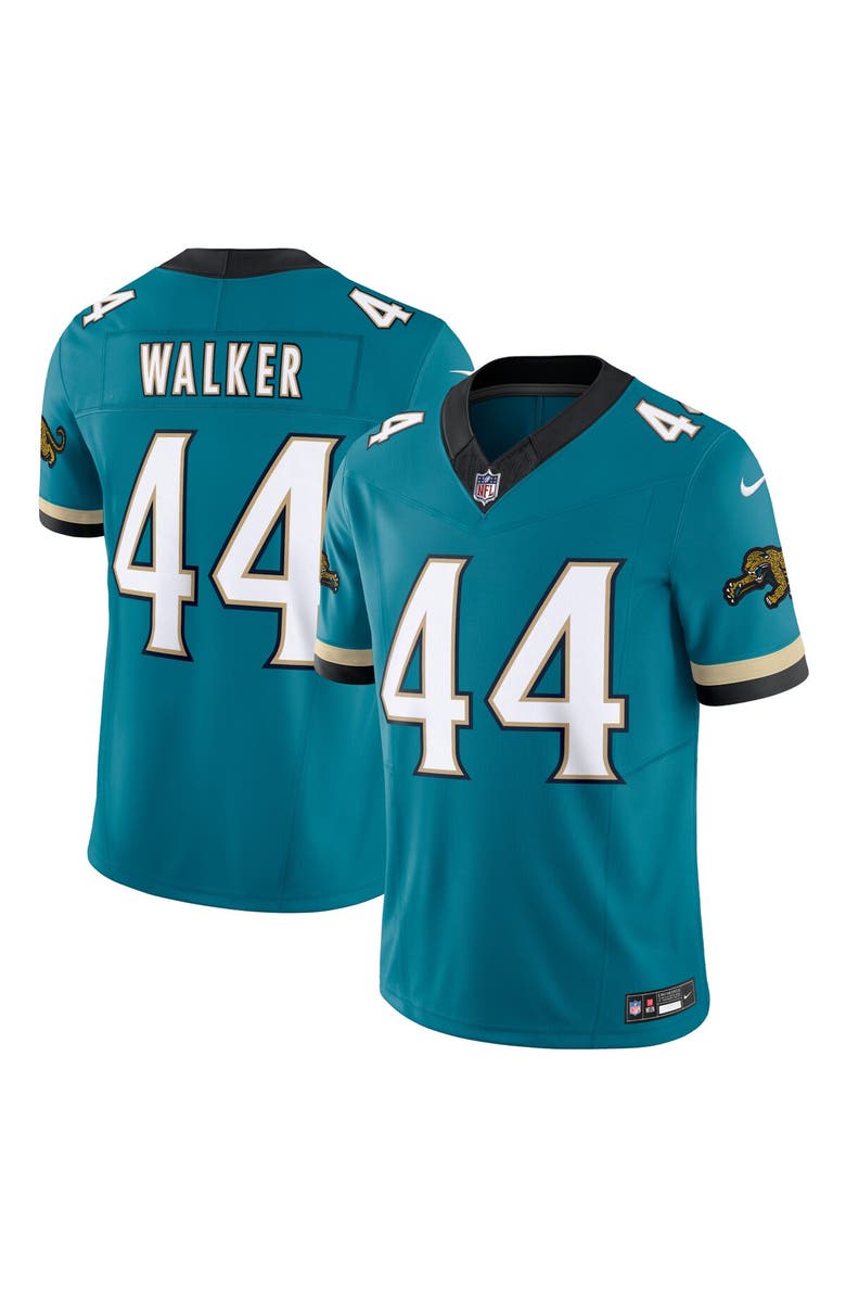 Nike Men's Nike Travon Walker Teal Jacksonville Jaguars Prowler Throwback Vapor F.U.S.E. Limited Jersey, Main, color, Teal