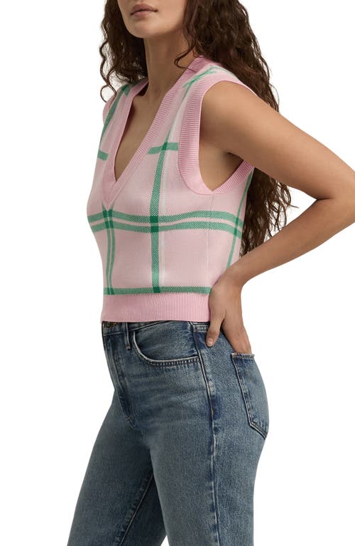 Favorite Daughter The Veronica Plaid Sweater Vest In Wisteria Plaid