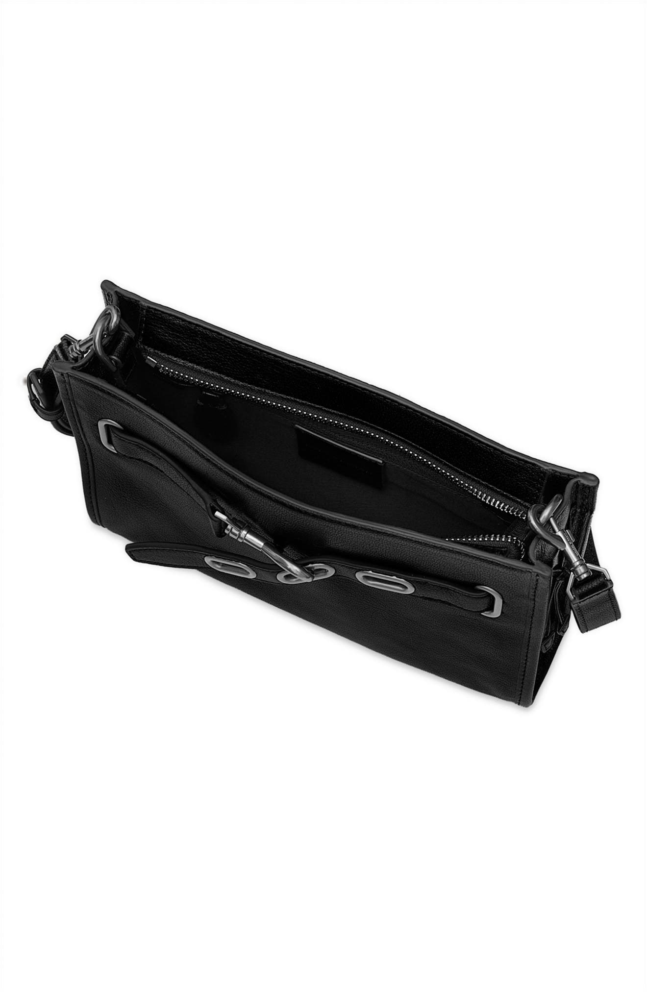 Rebecca Minkoff Crosby Crossbody Bag, Alternate, color, Black