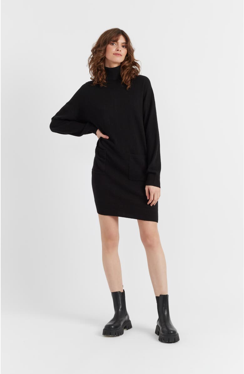 Chinti & Parker Cashmere Rollneck Dress, Alternate, color, 