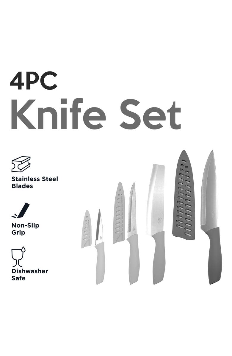 Cook Savvy 4-Piece Knives & Covers Set, Alternate, color, 