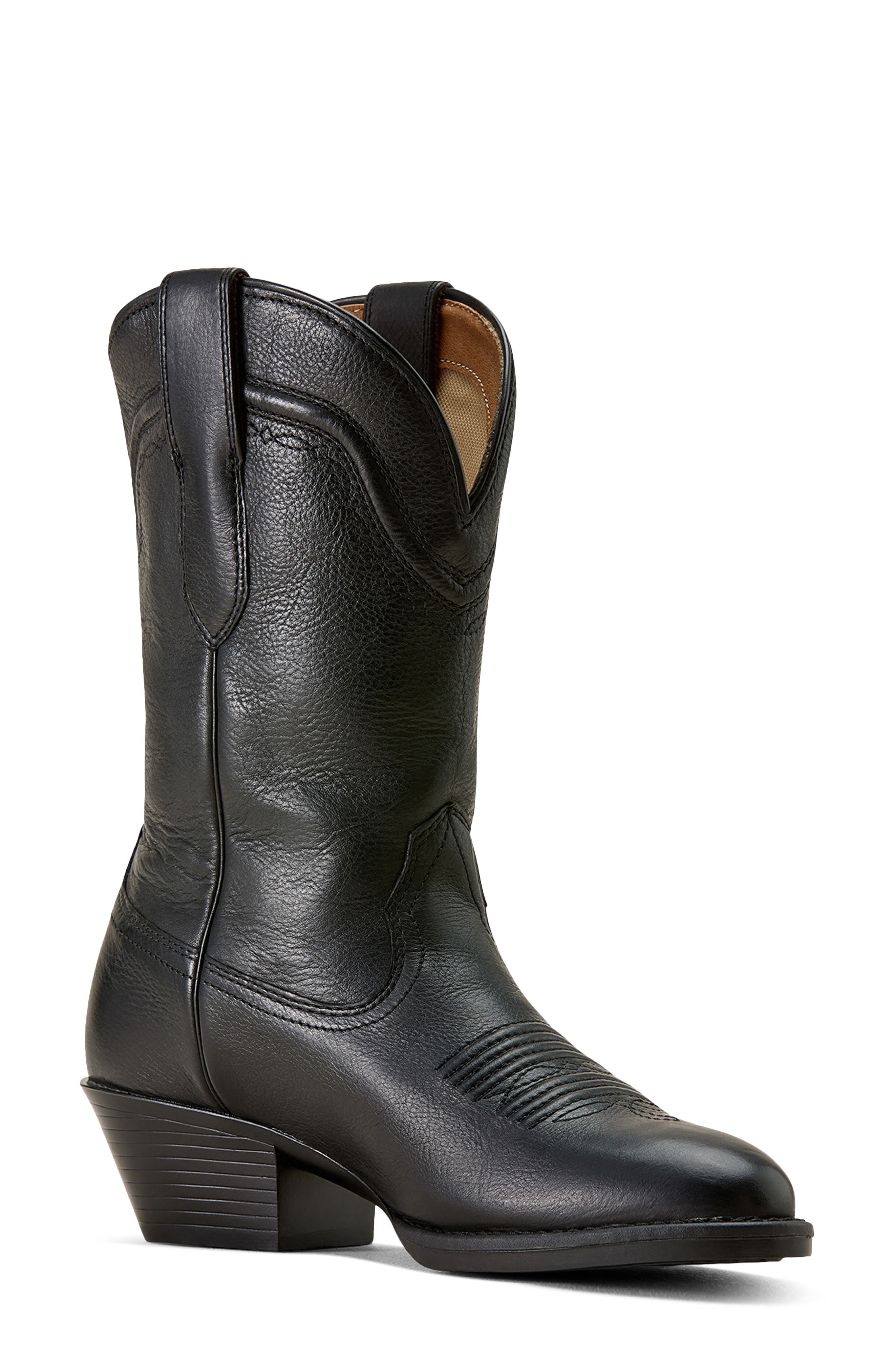 Ariat Easton R Toe Western Boot In Black