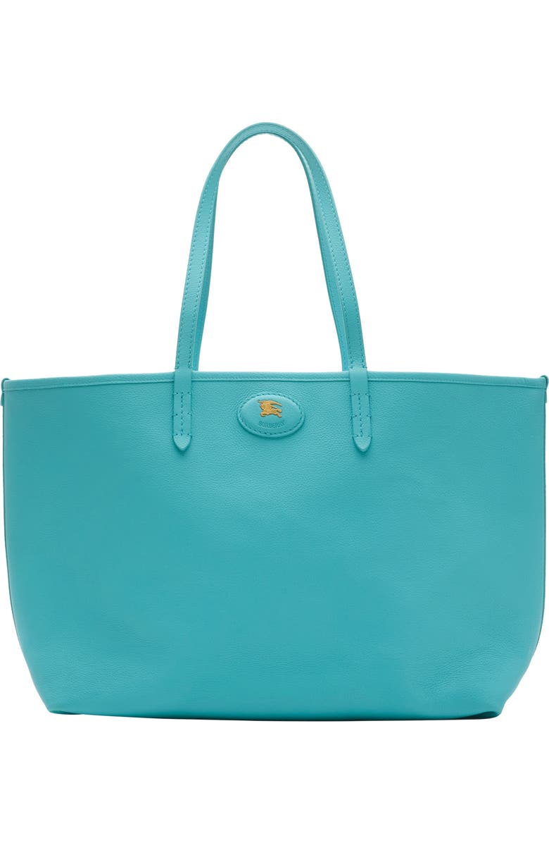 Burberry Medium Reversible Bloomsbury Tote, Main, color, Atom Blue