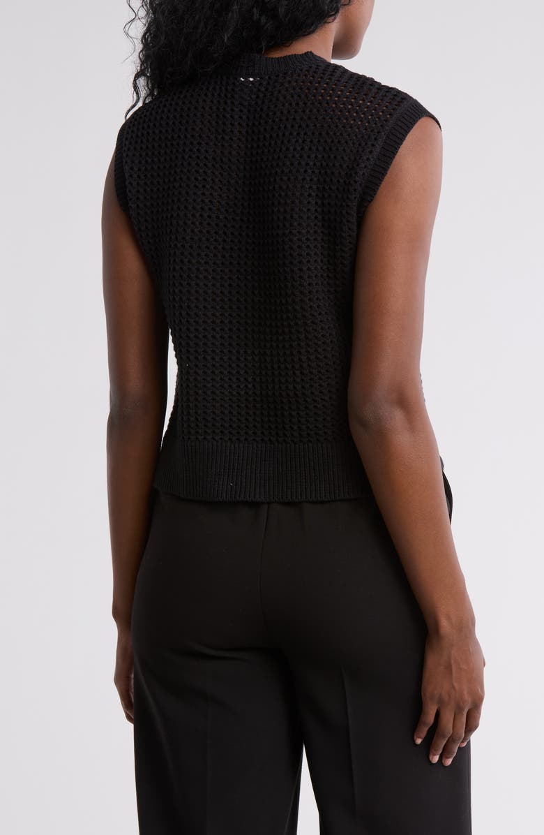 Love By Design Celine Open Knit Cap Sleeve Vest, Alternate, color, 