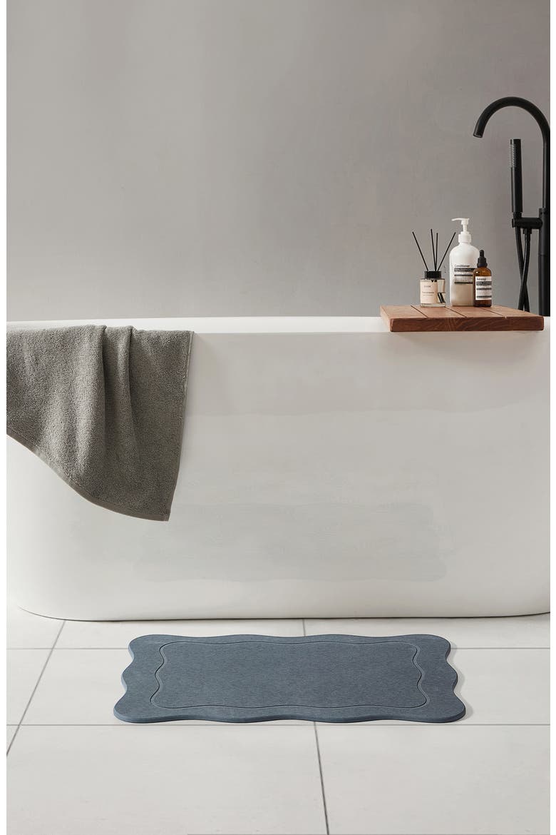 Pink Bow Bath Mat, Alternate, color, GREY