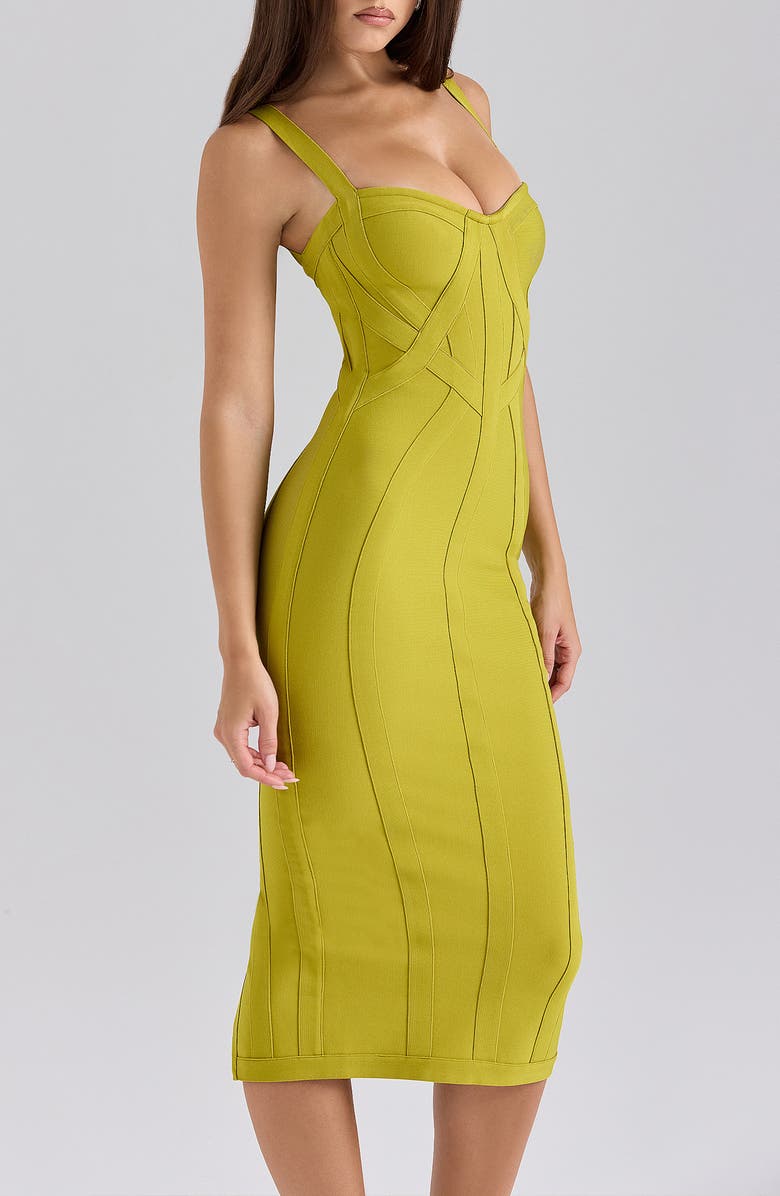 HOUSE OF CB The Era Bandage Dress, Alternate, color, Matcha