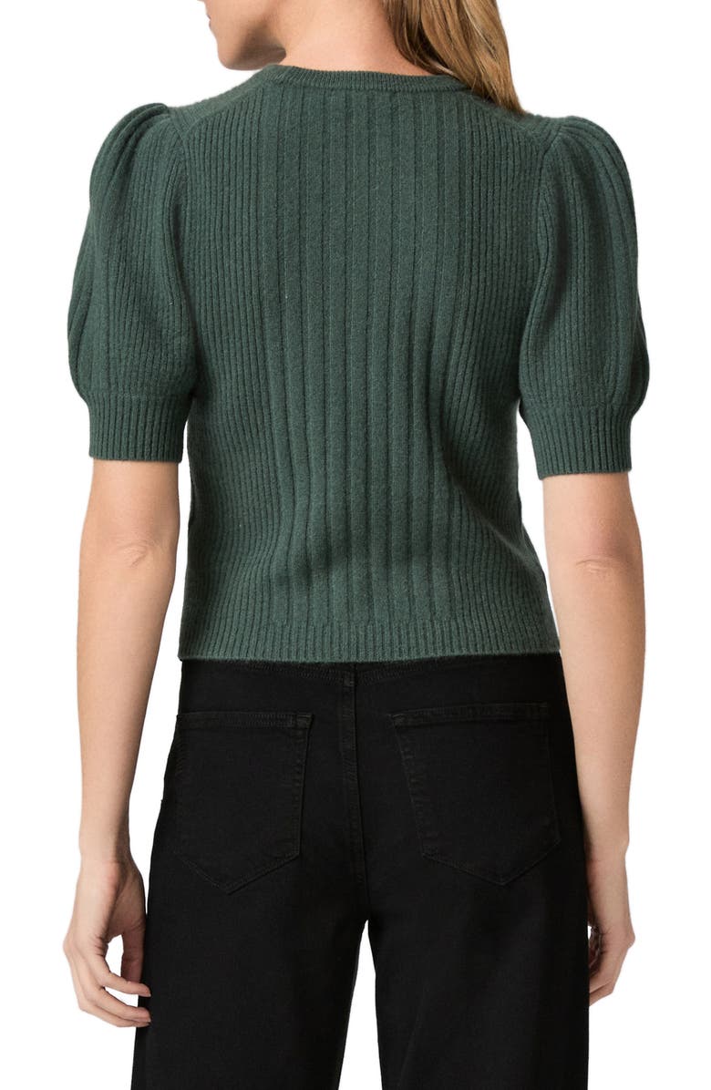 PAIGE Kato Puff Short Sleeve Cashmere Sweater, Alternate, color, Fern Green