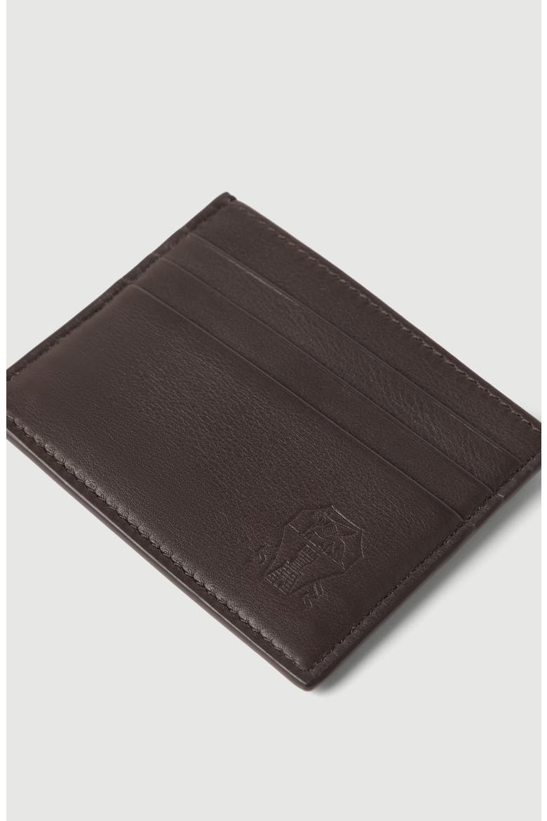 Smooth calfskin card holder, Alternate, color, Brown