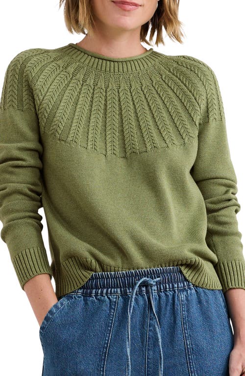 Seasalt Cornwall Stone Chat Organic Cotton Sweater In Green