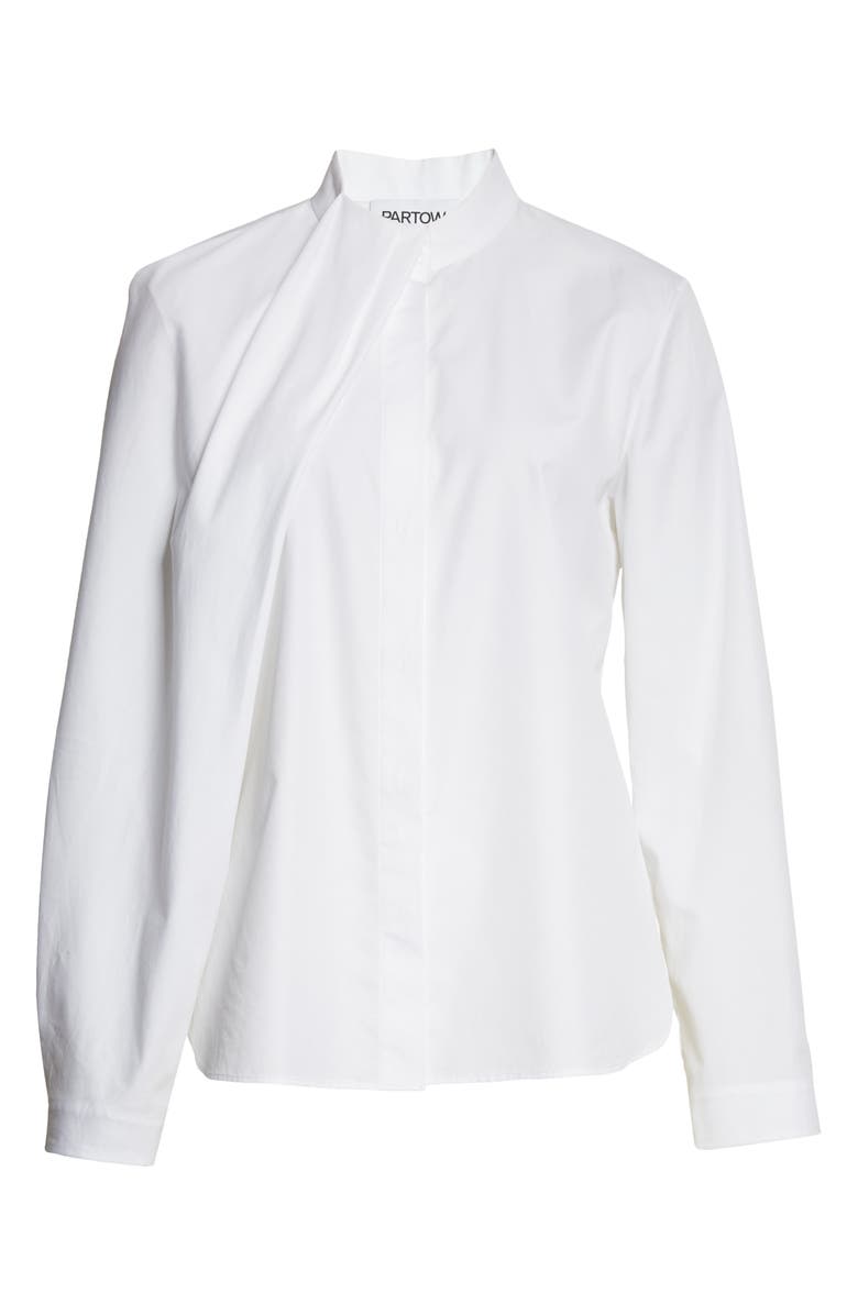 PARTOW Alexi Drape Detail Poplin Blouse, Alternate, color, 