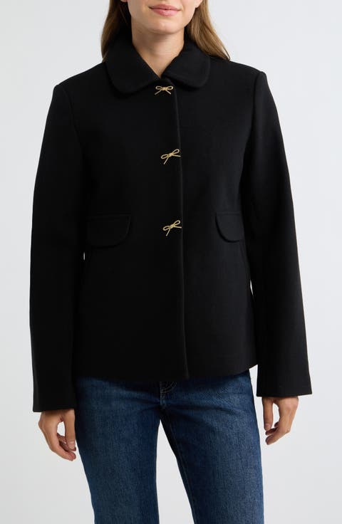 Bow Button Swing Jacket
