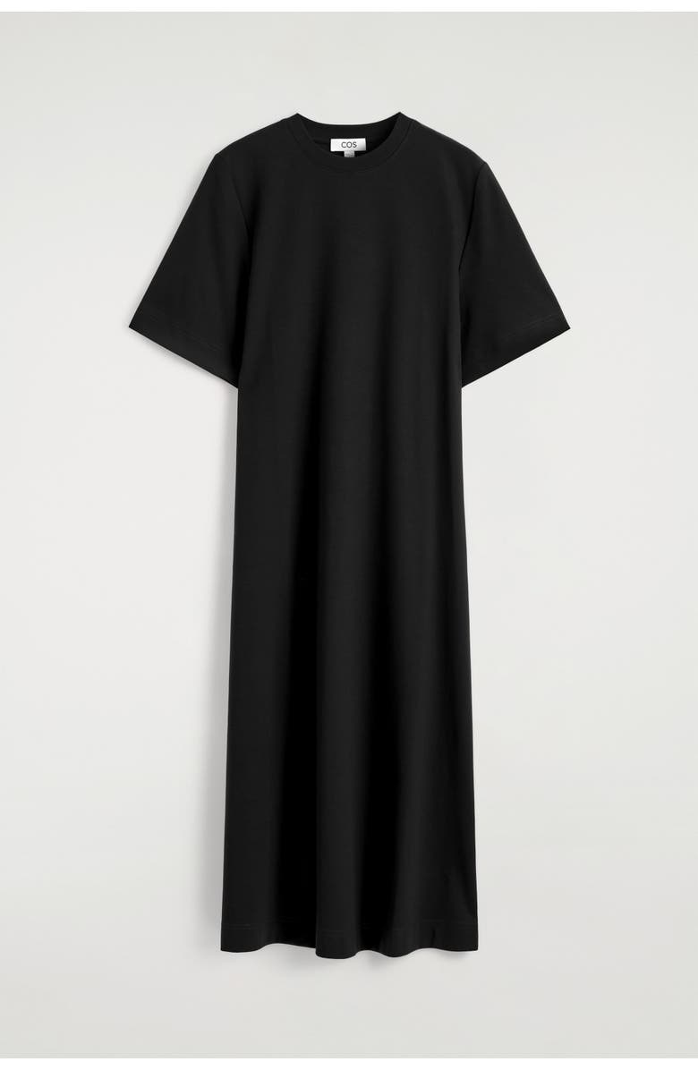 COS Belt-Detail Midi T-Shirt Dress, Alternate, color,