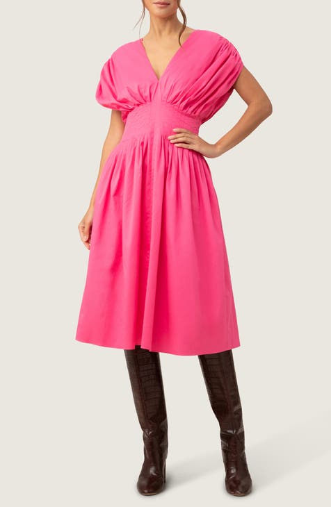 Dasya Puff Sleeve Midi Dress