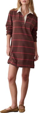 Marine Layer Maggie Long Sleeve Rugby Minidress