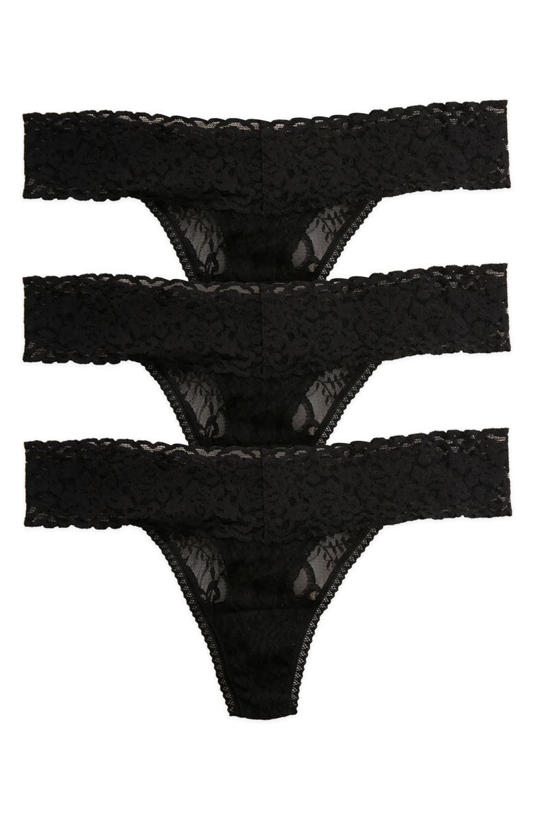 Felina Lace Thong - Pack of 3, Alternate, color, Black