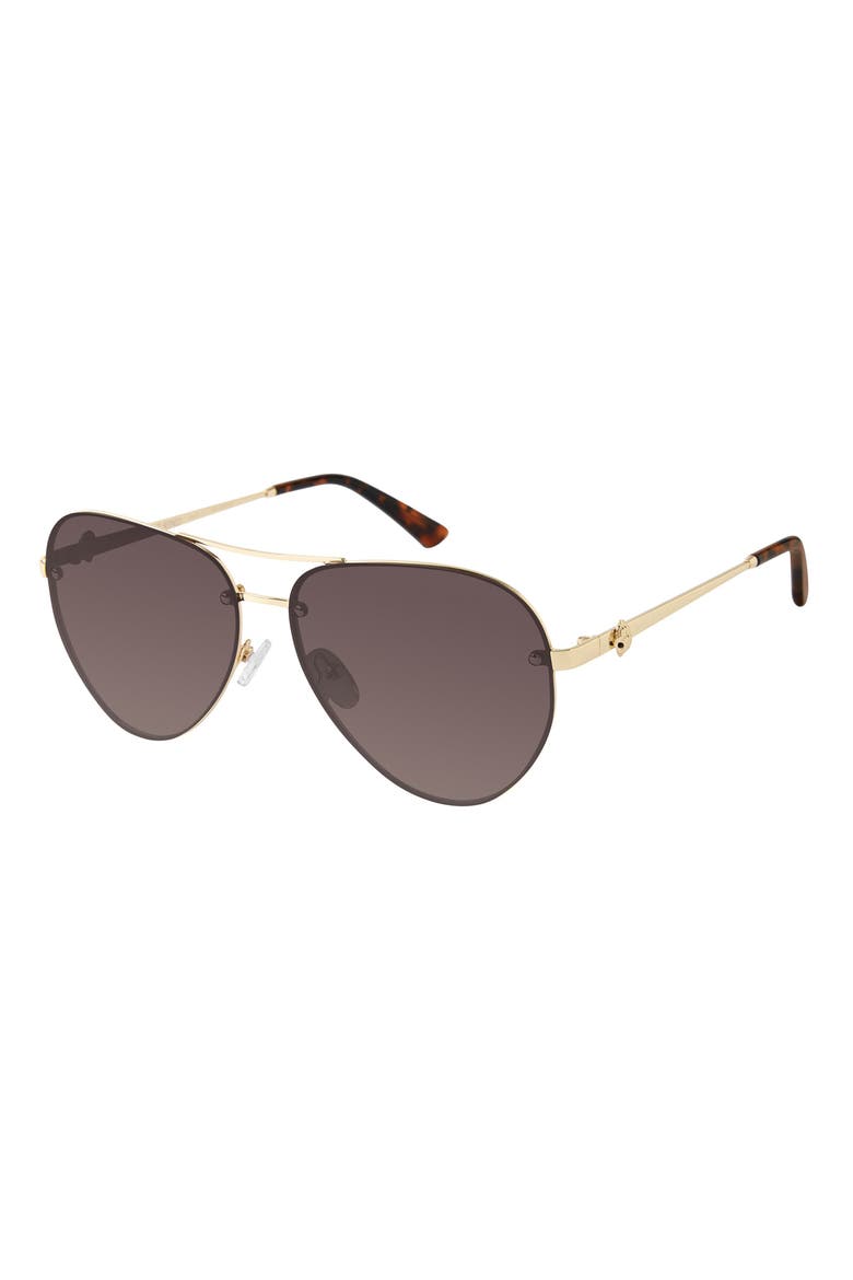 60mm Aviator Sunglasses, Alternate, color, GOLD/ BROWN