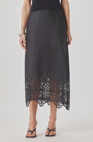 Splendid Pia Pinwheel Eyelet Midi Skirt