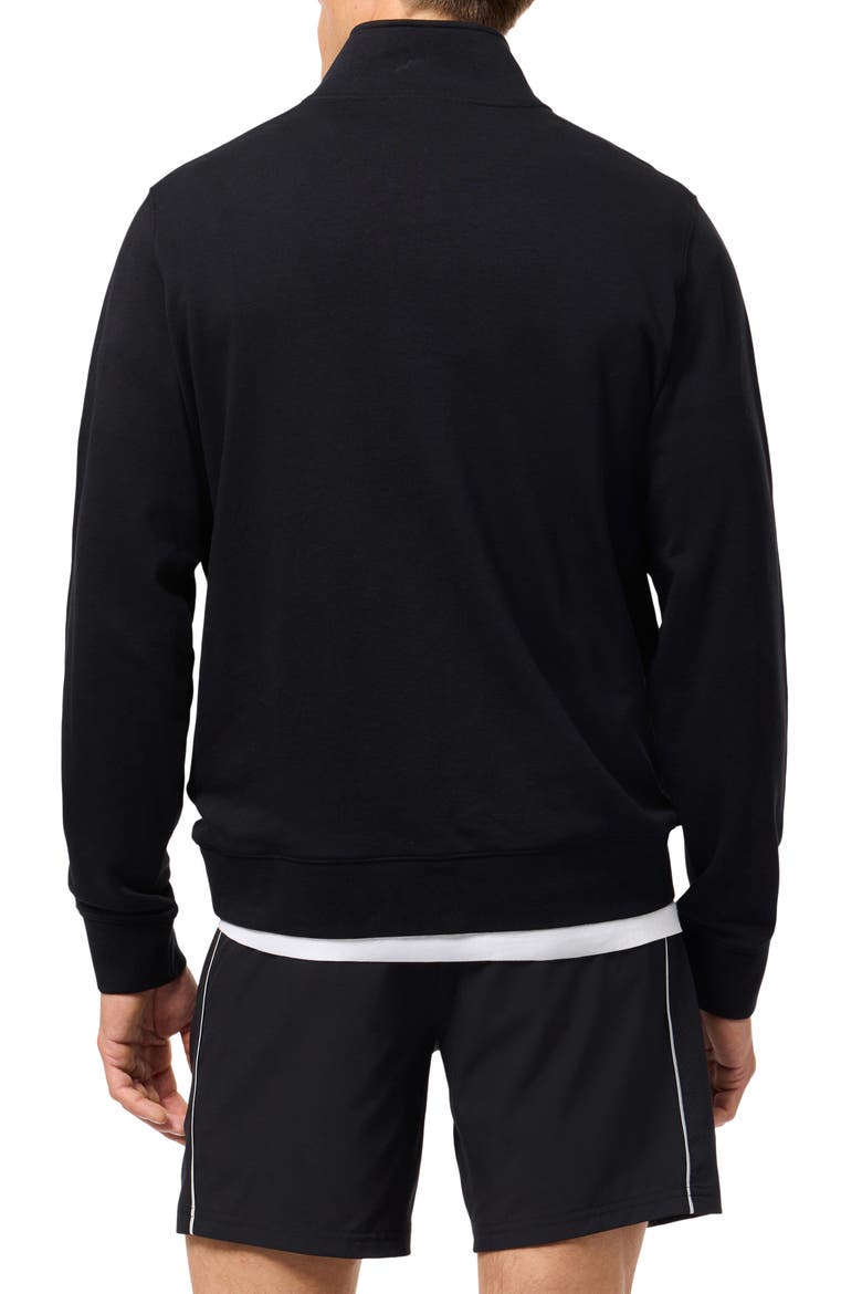 Dayton Half Zip Pullover, Alternate, color, BLACK