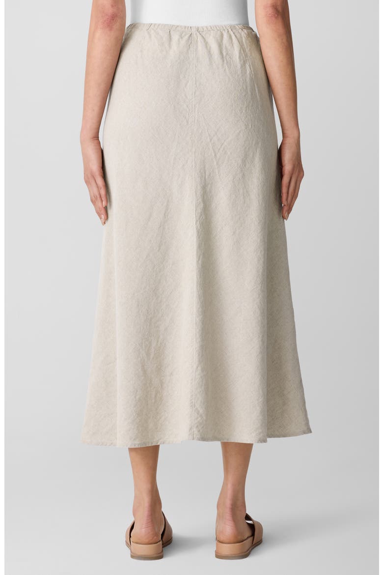 Bias Cut Organic Linen A-Line Skirt, Alternate, color, UNDYED NATURAL