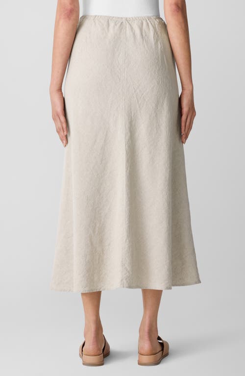 Eileen Fisher Bias Cut Organic Linen A-line Skirt In Undyed Natural