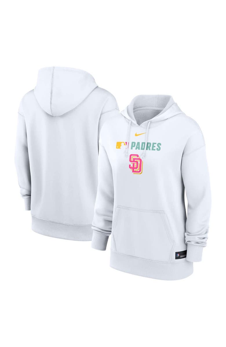 Nike Women's Nike White San Diego Padres Authentic Collection City Connect Performance Pullover Hoodie, Main, color, White