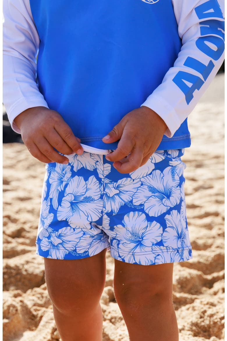 Kids' Surf's Up Long Sleeve Two-Piece Rashguard Swimsuit, Alternate, color, MARINA BLUE