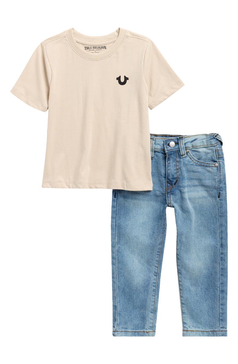 True Religion Horseshoe Graphic T-Shirt & Jeans Set, Main, color, 
