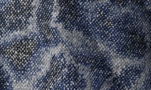 Studio Garnet Los Angeles Abstract Print Knit Button-up Shirt In Blue