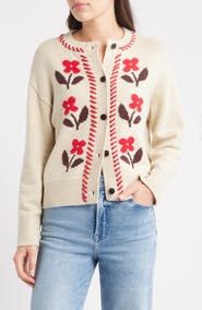 Rails Mavie Intarsia Floral Cardigan